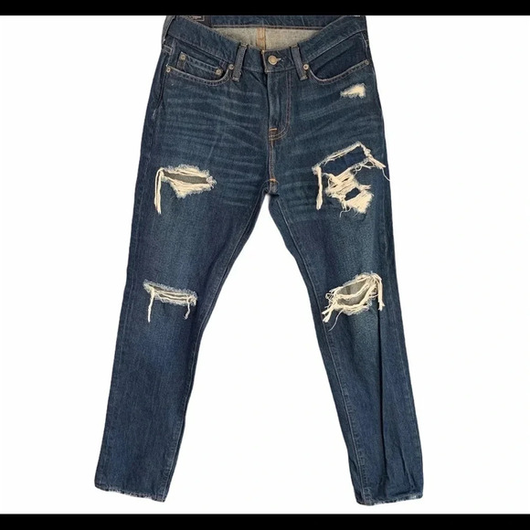 Abercrombie & Fitch Rustin Athletic Slim Distressed Jeans  Size 28W X 30L - Picture 1 of 10